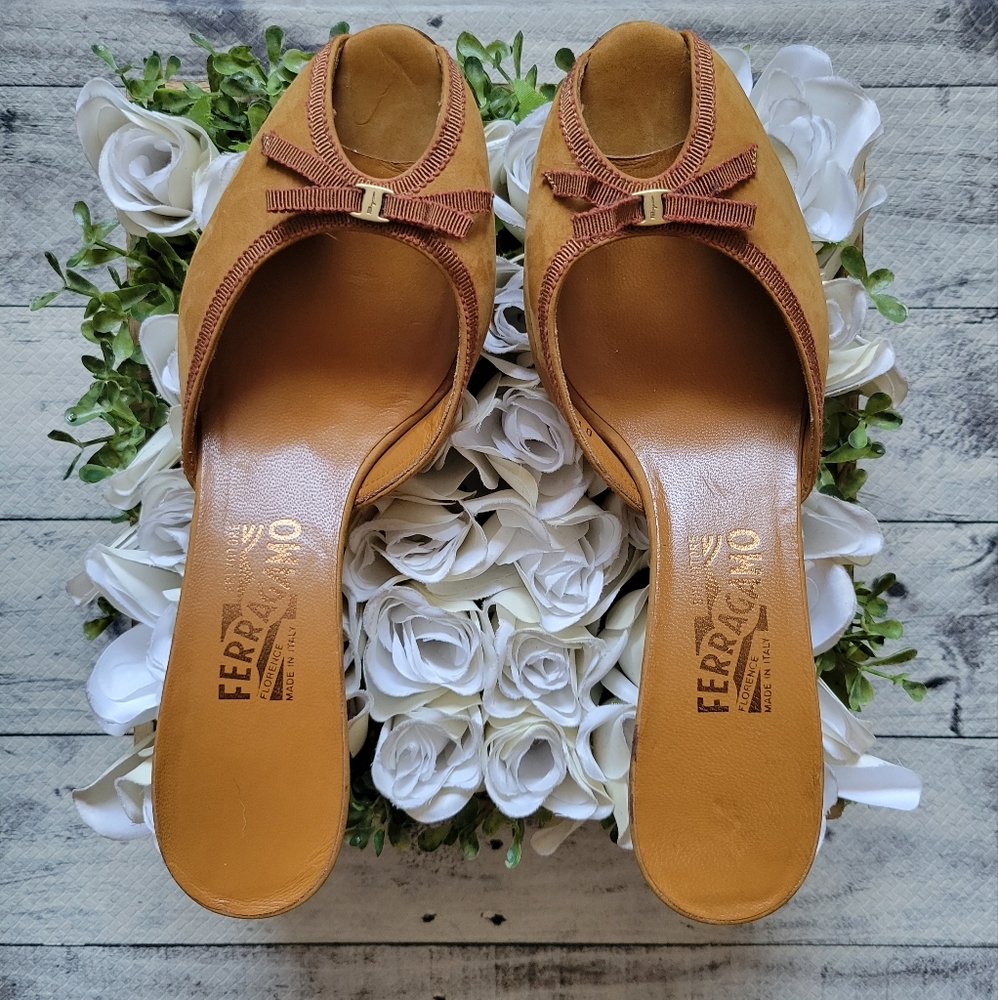 Salvatore Ferragamo Suede Mules